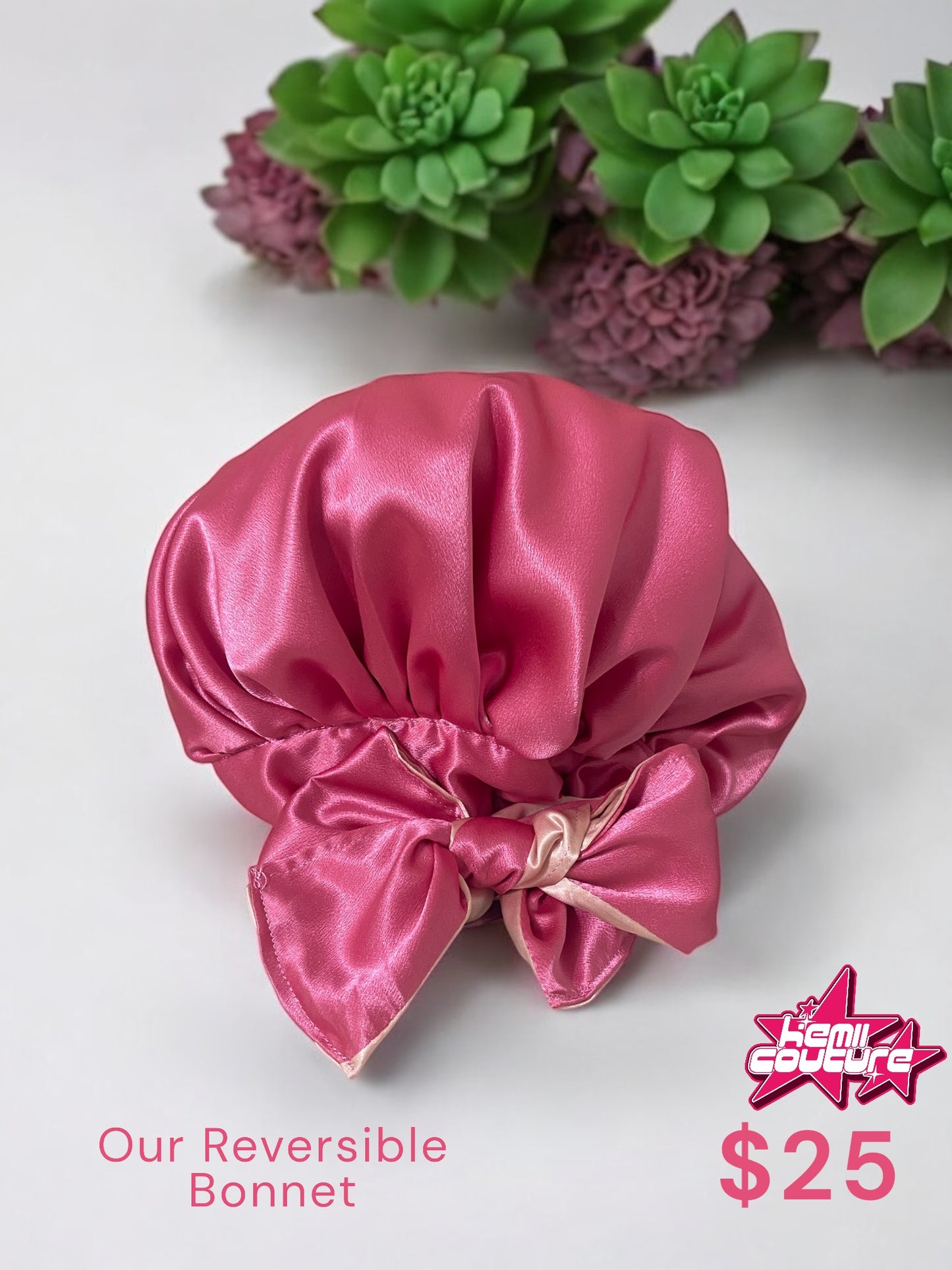 Pink Reversible Bonnet